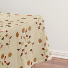 Linen Aussehen Blume Blätter Muster Tischdecke