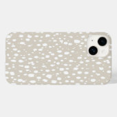 Linen Beige Abstrakte, geteilte Punkte Case-Mate iPhone Hülle (Rückseite (Horizontal))
