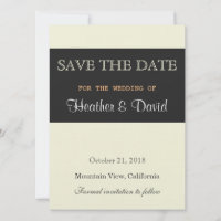 Linen Beige Gray Save the Date Hochzeit Einladung