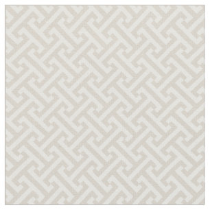 Linen Beige Griechisches Schlüsselmuster Stoff