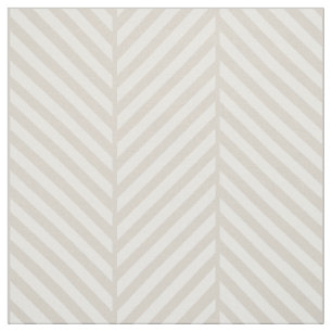 Linen Beige Herringbone Große Skala Stoff