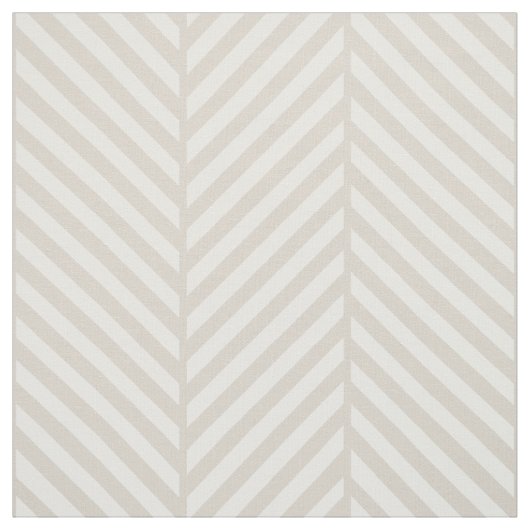 Linen Beige Herringbone Große Skala Stoff (Muster)