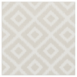 Linen Beige Ikat Diamonds Stoff