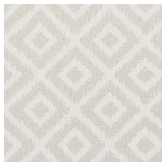 Linen Beige Ikat Diamonds Stoff (Nahaufnahme)