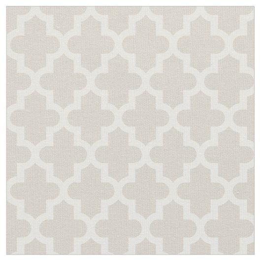 Linen Beige marokkanische Print Stoff (Nahaufnahme)