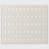 Linen Beige Messe Isle Christmas Sweater Muster Geschenkpapier (Flach)