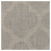 Linen Beige Moderne Quatrefolie Grosser Maßstab Stoff (Nahaufnahme)