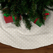 Linen Beige Niedlich Polka Dots Polyester Weihnachtsbaumdecke