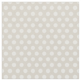 Linen Beige Polka Dots Stoff
