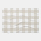 Linen Beige Preppy Buffalo Karo Kariert Küchentuch (Horizontal)