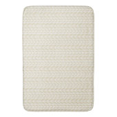 Linen Beige Traditionelle moderne Herringbone-Must Badematte (Vorderseite Vertikal)