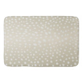 Linen Beige Traditionelle Moderne Random Dot Muste Badematte (Vorderseite)