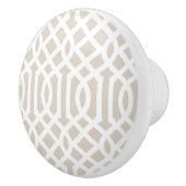 Linen Beige Trellis Keramikknauf (Rechts)