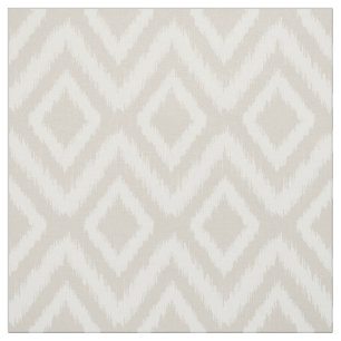Linen Beige Tribal Ikat Zickzack Stoff
