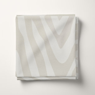 Linen Beige Zebra Print Groß Stoff
