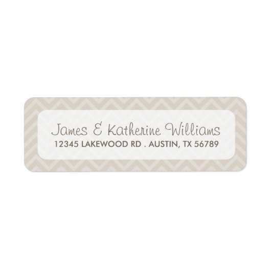 Linen Beige Zickzack Streifen Moderne Hochzeit (Vorne)