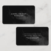 Linen Beruflich Grau Schwarz Moderne Minimalistisc Visitenkarte (Vorne/Hinten)