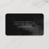 Linen Beruflich Grau Schwarz Moderne Minimalistisc Visitenkarte (Rückseite)