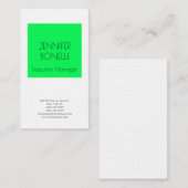 Linen beruflich minimalistisch modern grün weiß visitenkarte (Vorne/Hinten)