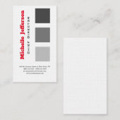 Linen Beruflich Moderne Grau-Weiß Visitenkarte (Vorne/Hinten)