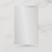 Linen Beruflich Modernes Grau-Monogramm Visitenkarte (Rückseite)