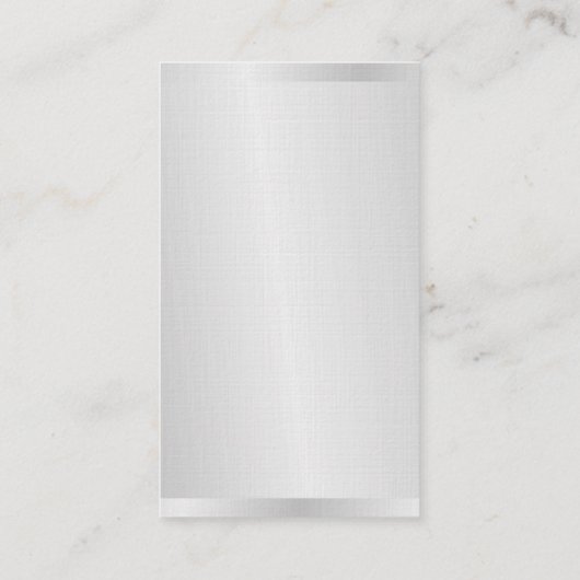 Linen Beruflich Modernes Grau-Monogramm Visitenkarte (Rückseite)