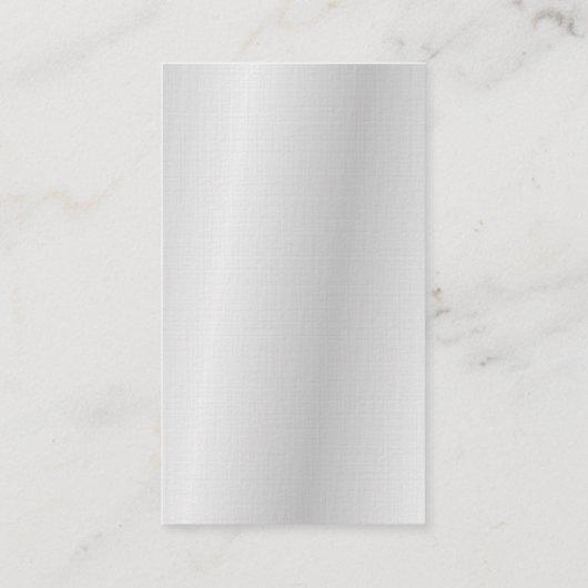 Linen Beruflich Modernes Grau-Monogramm Visitenkarte (Rückseite)