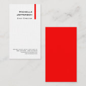 Linen Beruflich Modernes Weiß Visitenkarte (Vorne/Hinten)