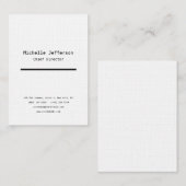 Linen Beruflich Schlicht Stilvoll Moderne Minimali Visitenkarte (Vorne/Hinten)