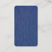 Linen Blue White Texture Minimalistisch Beruflich Visitenkarte (Rückseite)