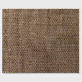 Linen Brown Maroon Coffee Wedding Bridal Geschenkpapier (Flach)