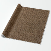 Linen Brown Maroon Coffee Wedding Bridal Geschenkpapier (Ungerollt)