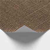 Linen Brown Maroon Coffee Wedding Bridal Geschenkpapier (Ecke)