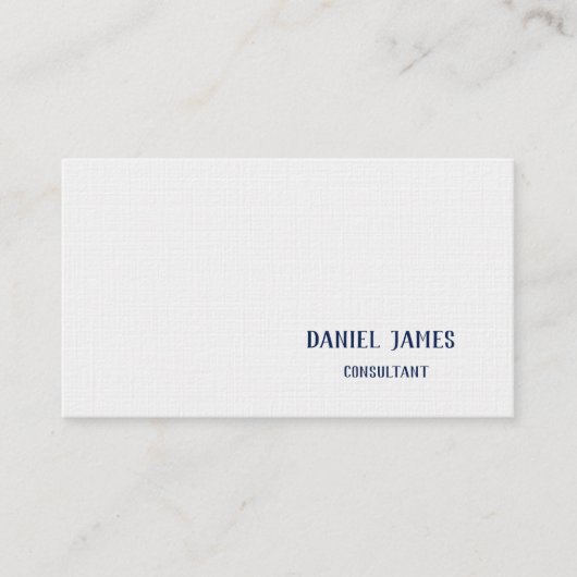 Linen Custom Business Card Visitenkarte (Vorderseite)