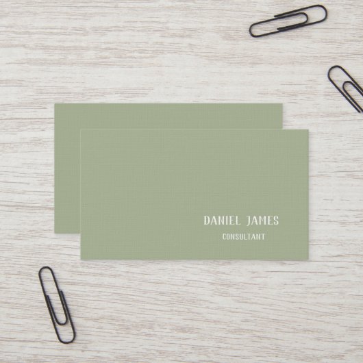 Linen Custom Business Card Visitenkarte (Vorderseite/Rückseite Beispiel)