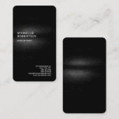 Linen Dunkelgrau Abstrakt Minimalistisch Moderne Visitenkarte (Vorne/Hinten)