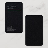 Linen Einfach Schlicht Schwarz Moderne Minimalisti Visitenkarte (Vorne/Hinten)