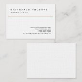 Linen Elegant Einfach Schlicht Beruflich Visitenkarte (Vorne/Hinten)