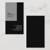 Linen Exklusive Special Black Gray Moderne Minimal Visitenkarte (Vorne/Hinten)