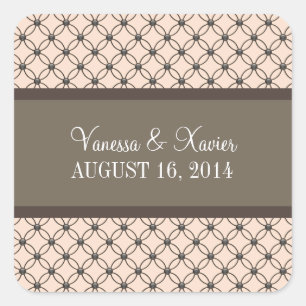 Linen Extravagante Gitterspannkleber Quadratischer Aufkleber