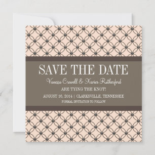 Linen Extravagantes Gitter Save the Date einladen
