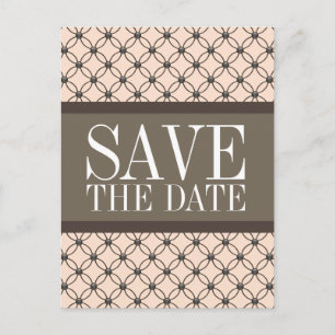 Linen Extravagantes Gitter Save the Date Postkarte