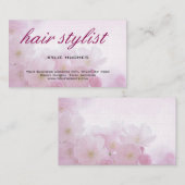 Linen Feminine Blumenhaar Stylist Beruflich Visitenkarte (Vorne/Hinten)
