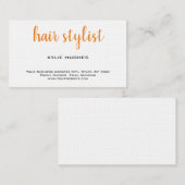 Linen Feminine Hair Stylist Beruflich Visitenkarte (Vorne/Hinten)