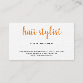Linen Feminine Hair Stylist Beruflich Visitenkarte