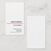 Linen Feminine Modernes Schlichtes Weiß Minimalist Visitenkarte (Vorne/Hinten)