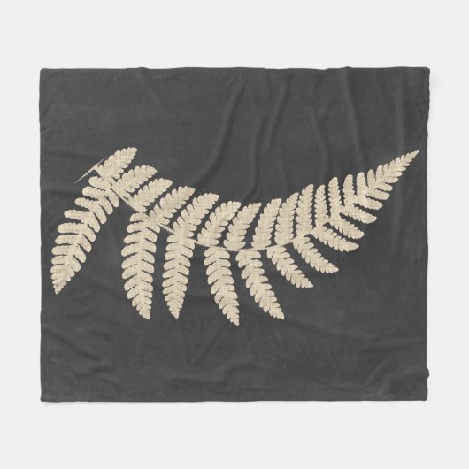 Linen Fern Fleecedecke (Vorderseite (Horizontal))