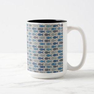Linen Fish Zweifarbige Tasse
