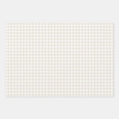 Linen Gingham Wrapping Paper Geschenkpapier Set (Vorderseite 2)
