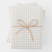Linen Gingham Wrapping Paper Geschenkpapier Set (Beispiel)